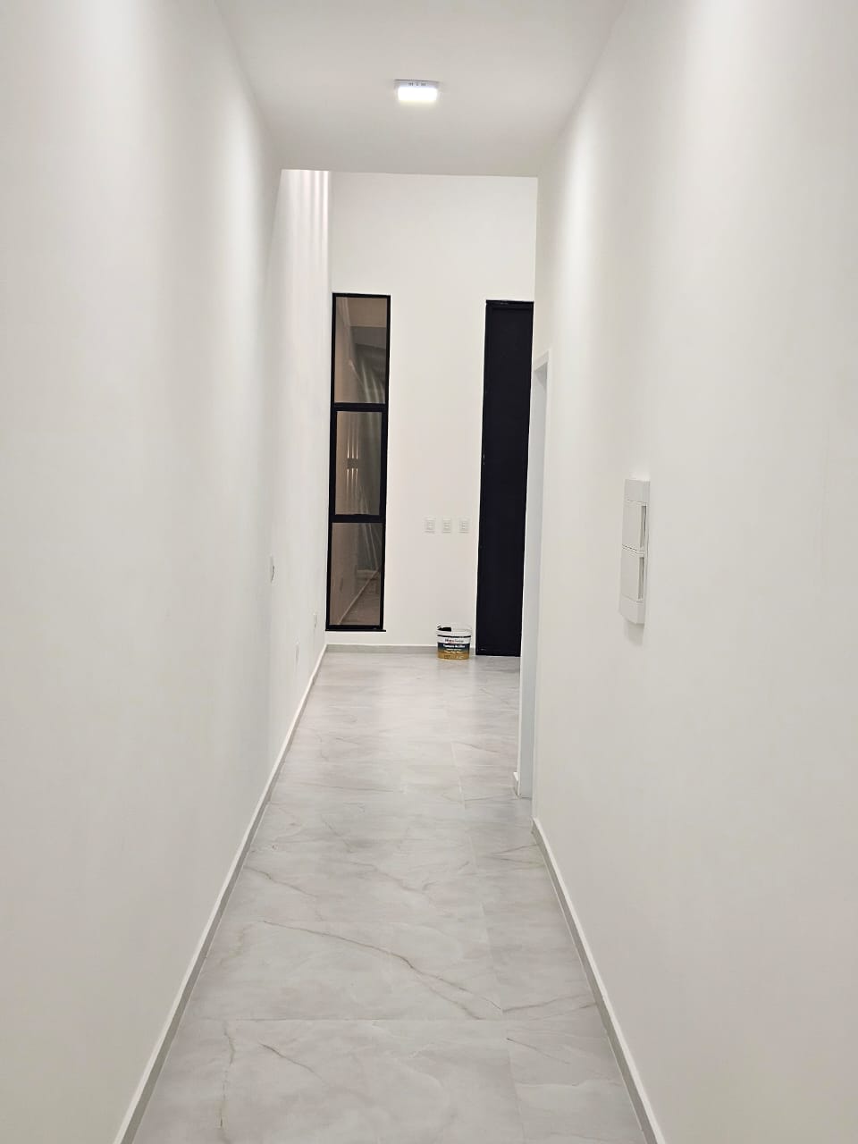 Foto da obra corredor interno